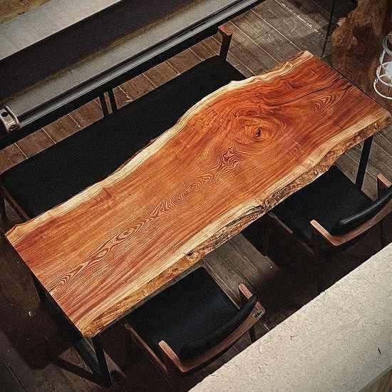 NO32 欅（ケヤキ）一枚板｜一枚板テーブル 通販｜大阪｜一枚板・無垢板