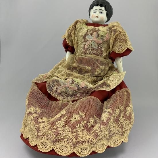 ドイツ アンティークチャイナヘッドドール（1850－1880年頃）