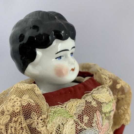 ドイツ アンティークチャイナヘッドドール（1850－1880年頃）