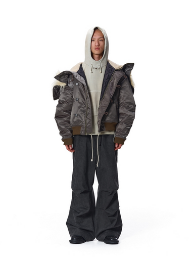 JieDa/ジエダ】Thinsulate N-2A JACKET(GRAY) - 「PLACE/プレイス