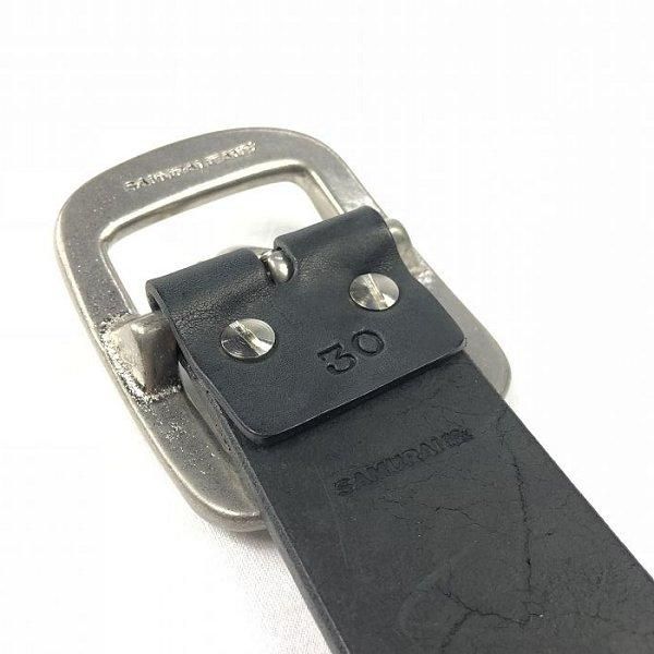 サムライジーンズ 極厚カーブベルト レザーベルト 牛革 W001 SAMURAI