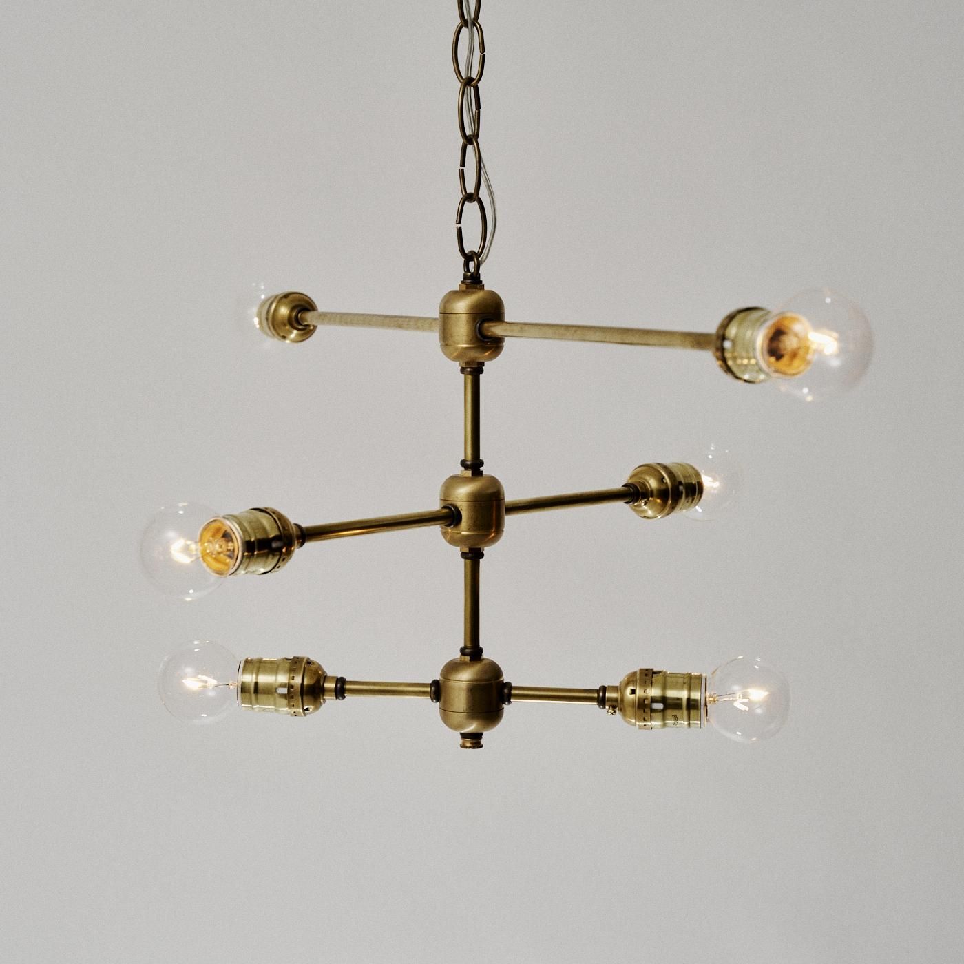 OCH011 6 BULBS LIGHT - POINT NO.39｜東京｜五反田｜真鍮照明