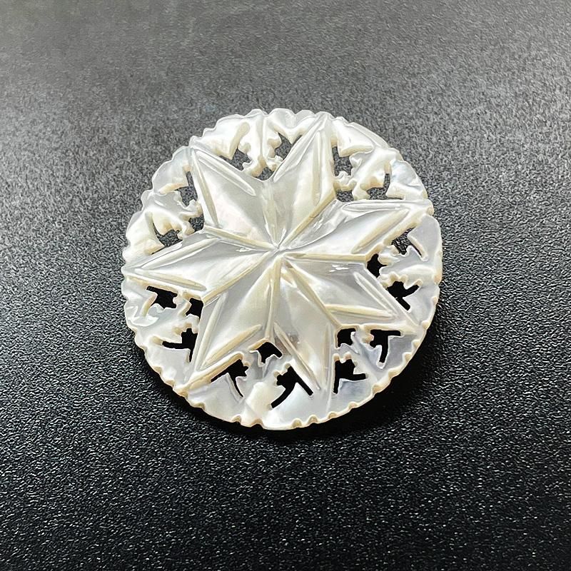 ベツレヘムパール Little（七芒星・ボタン、ブローチ）