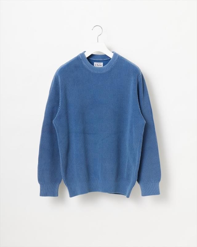 RIGID CASHMERE SWEATER Crew Neck Pullover - RAW - Yonetomi STORE
