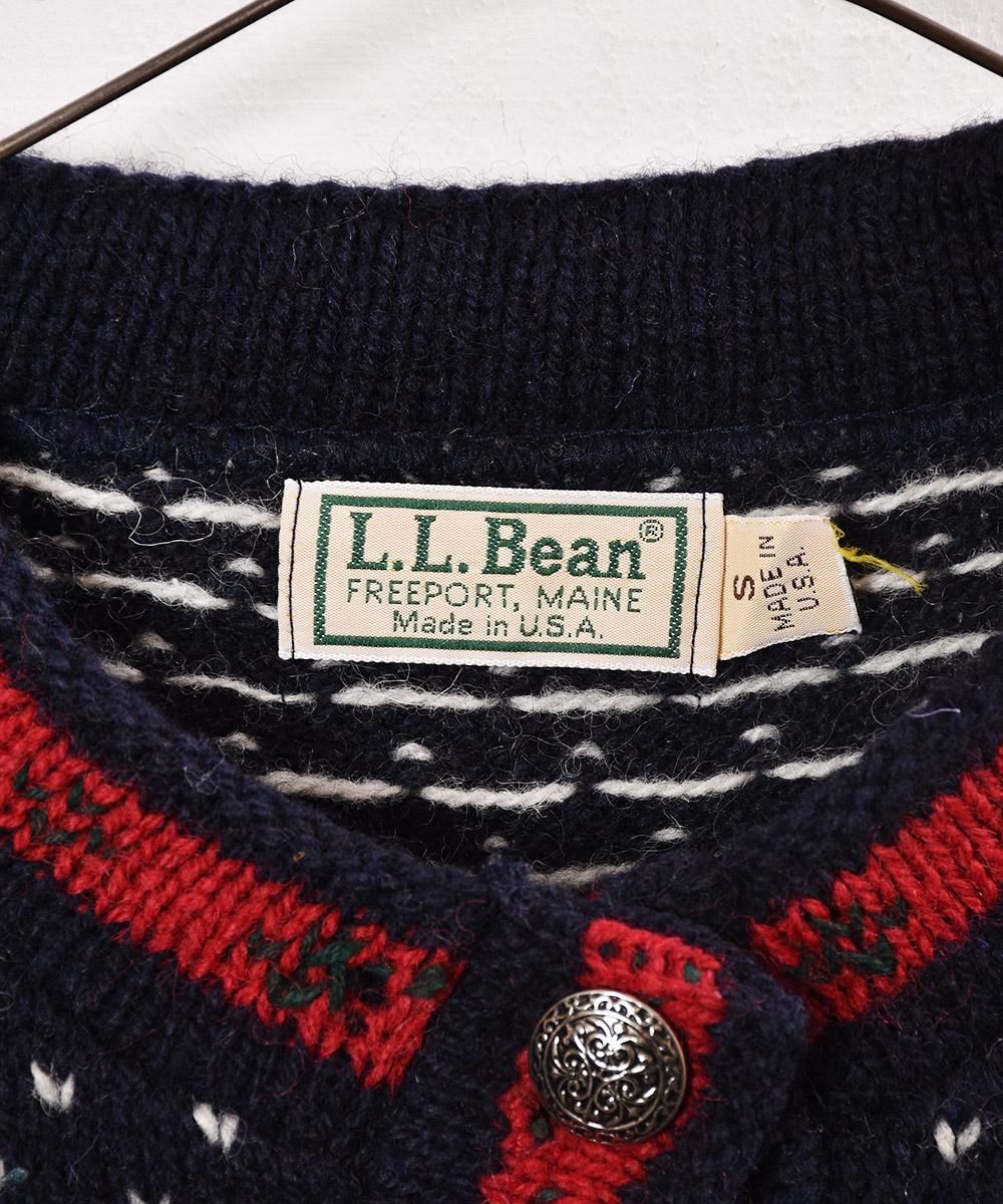 アメリカ製「LL Bean」雪柄 ウール カーディガン ｜Made in USA 