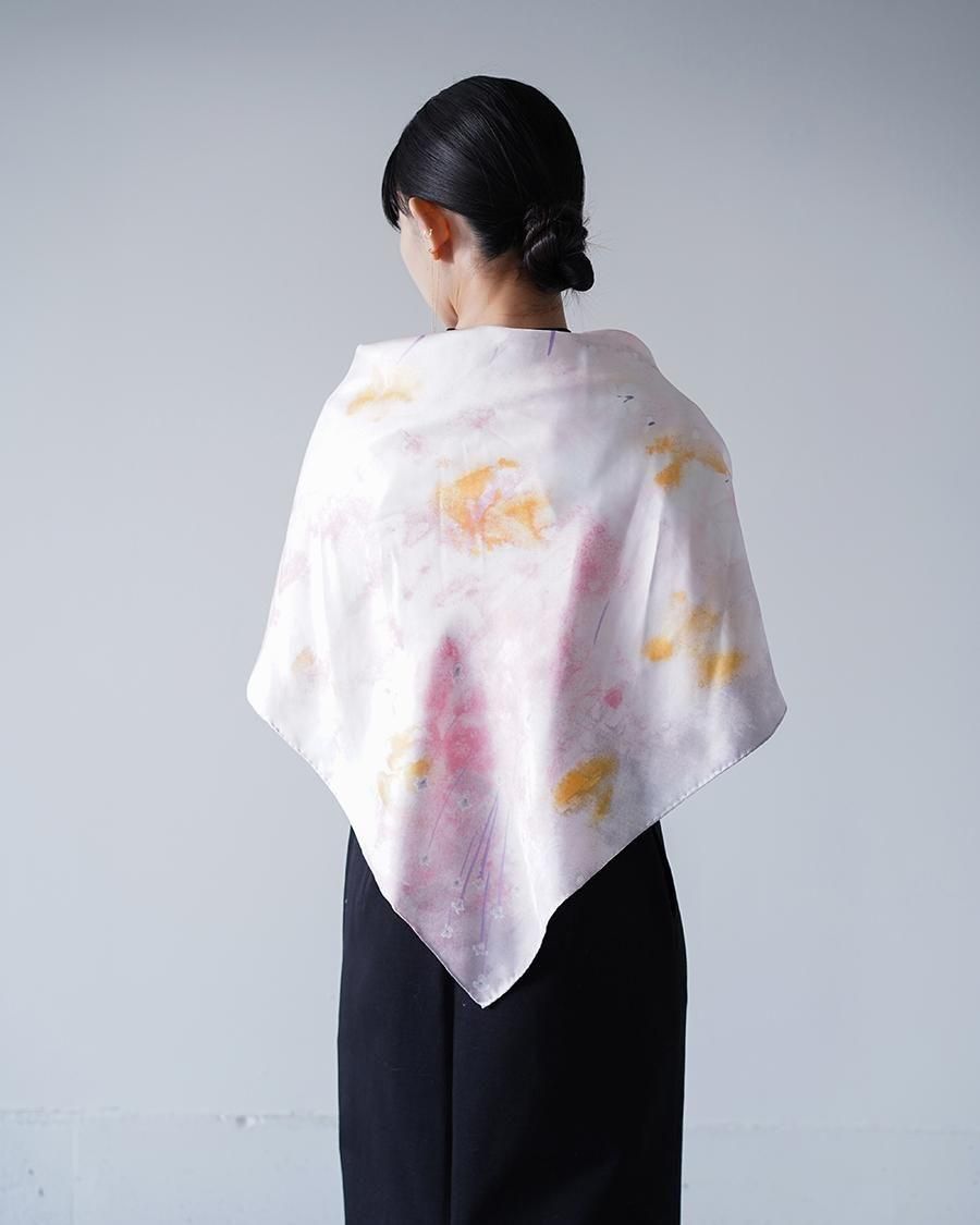 Mame Kurogouchi Hand Printed Silk Scarf - Altamira