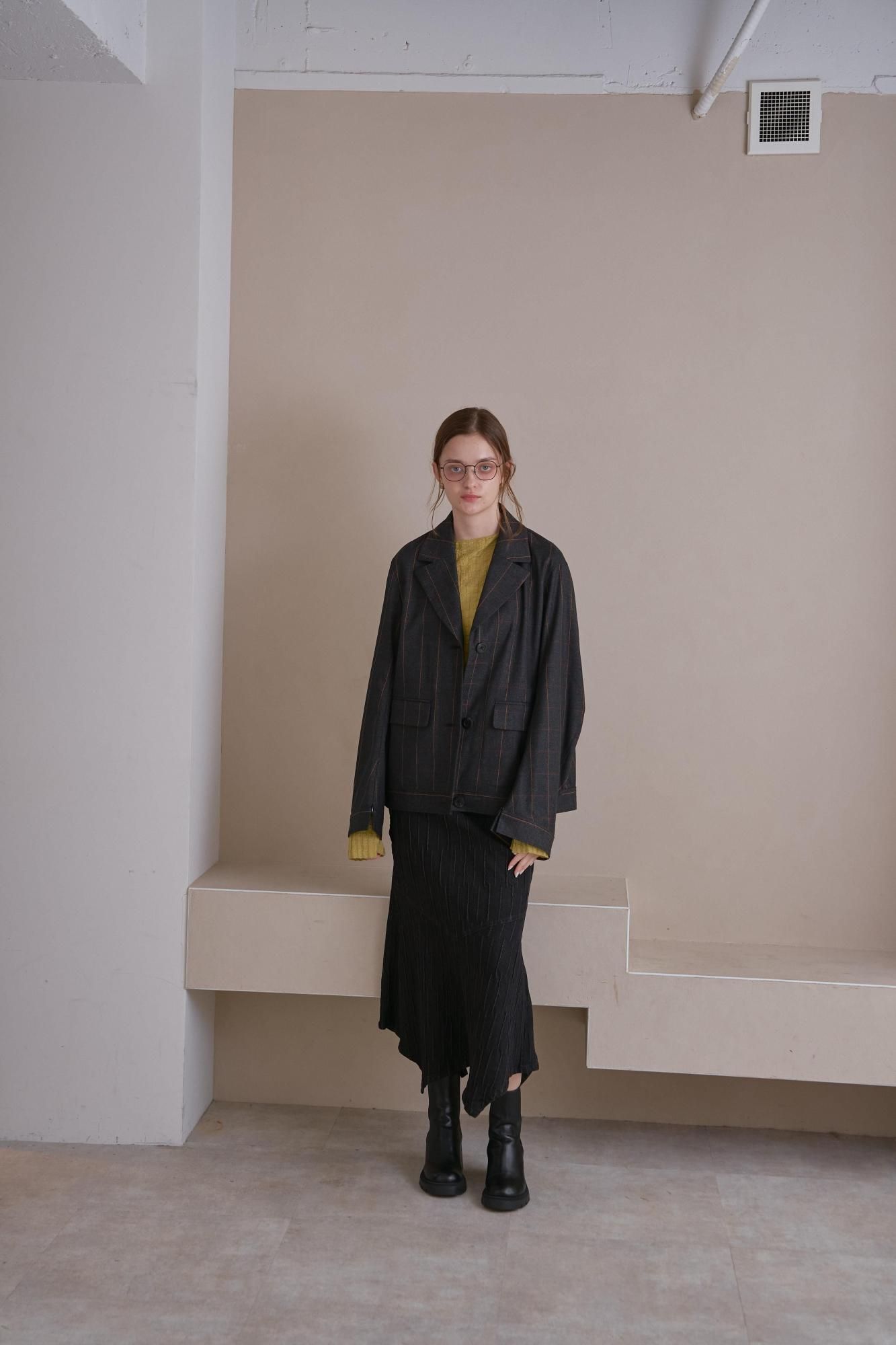 スリットスリーブジャケット（GRAY） - PINUE