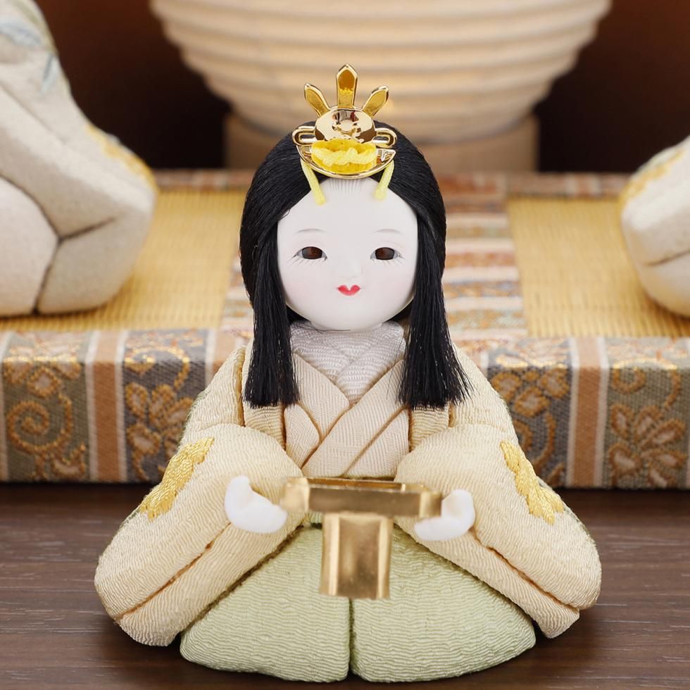 雛人形（ひな人形）「mimoza」｜鈴木晃隆 五人飾り｜コンパクトな木目