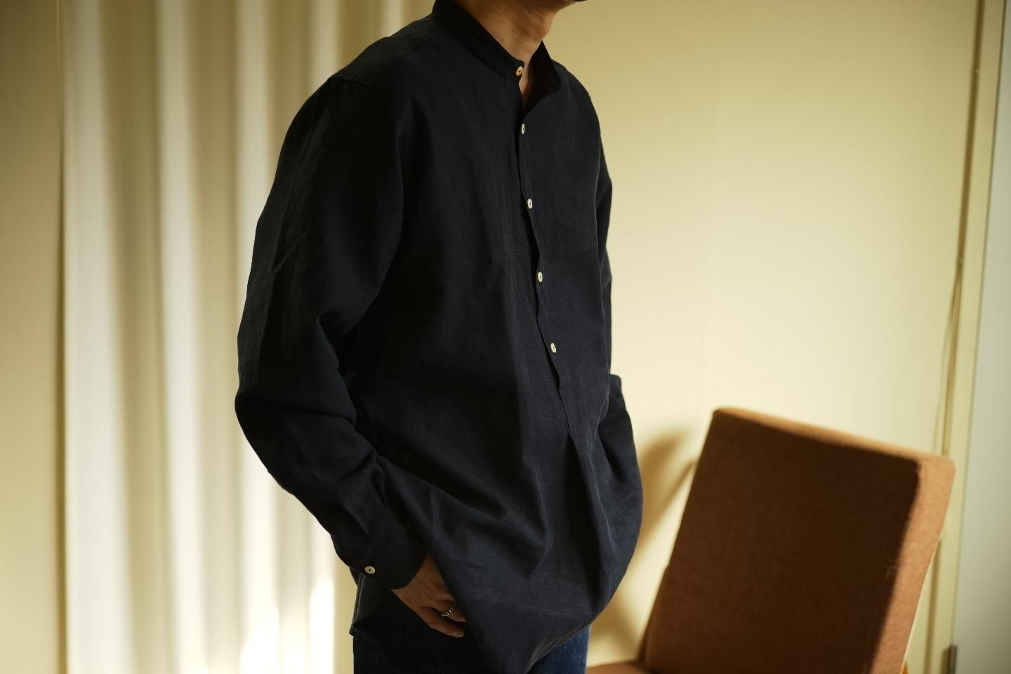 極上リネンPULLOVER SHIRTS