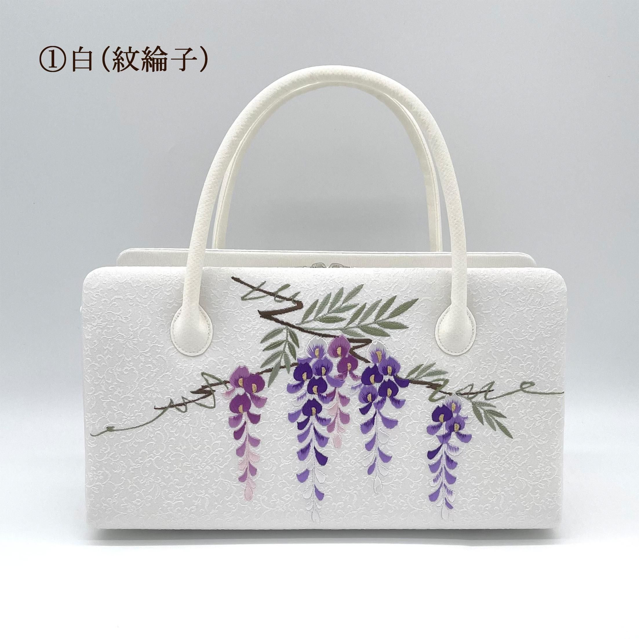 兎金] 利休バッグ（刺繍・藤の香）