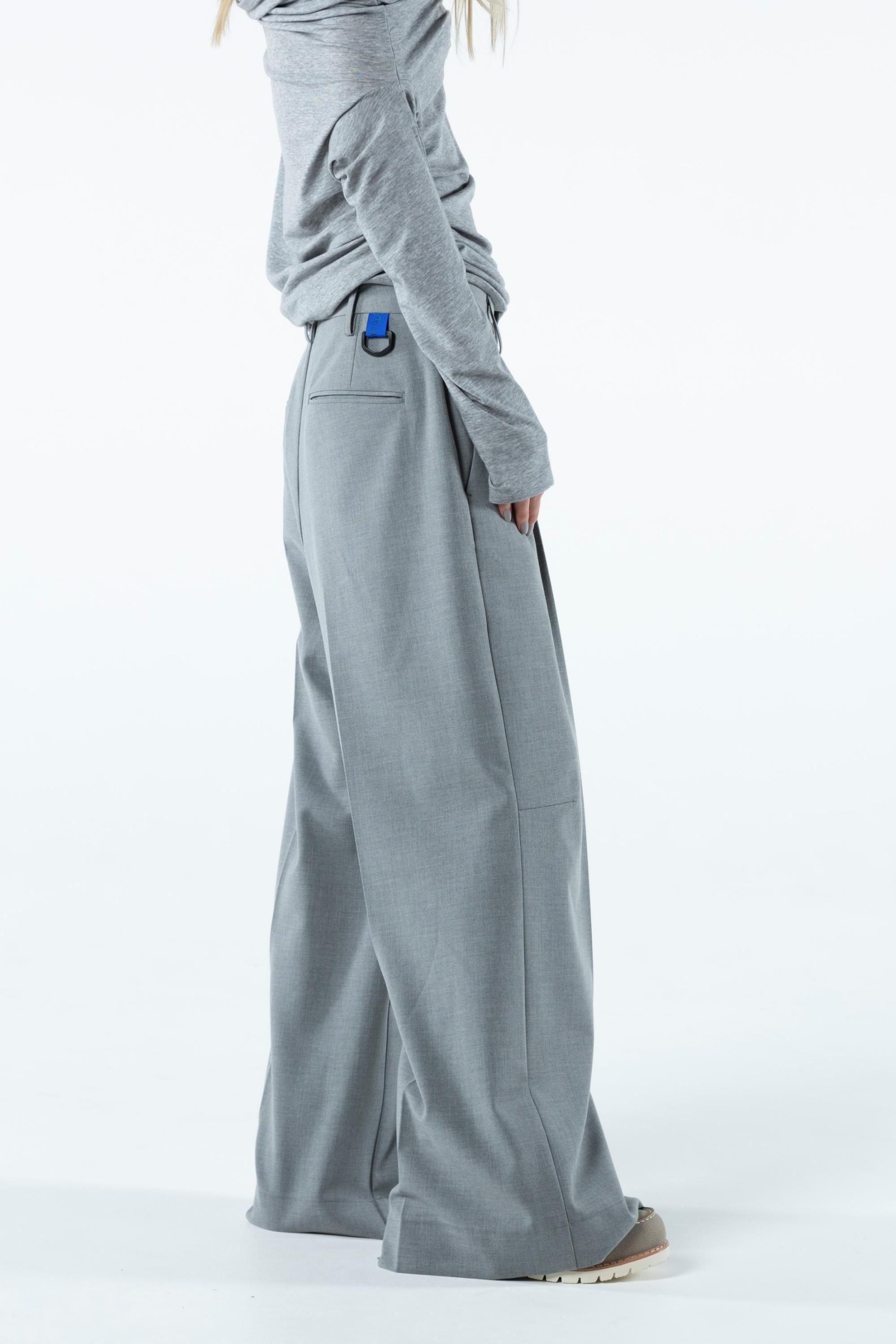 NEW CLASSIC SLACKS（GRAY） - irojikake - online store
