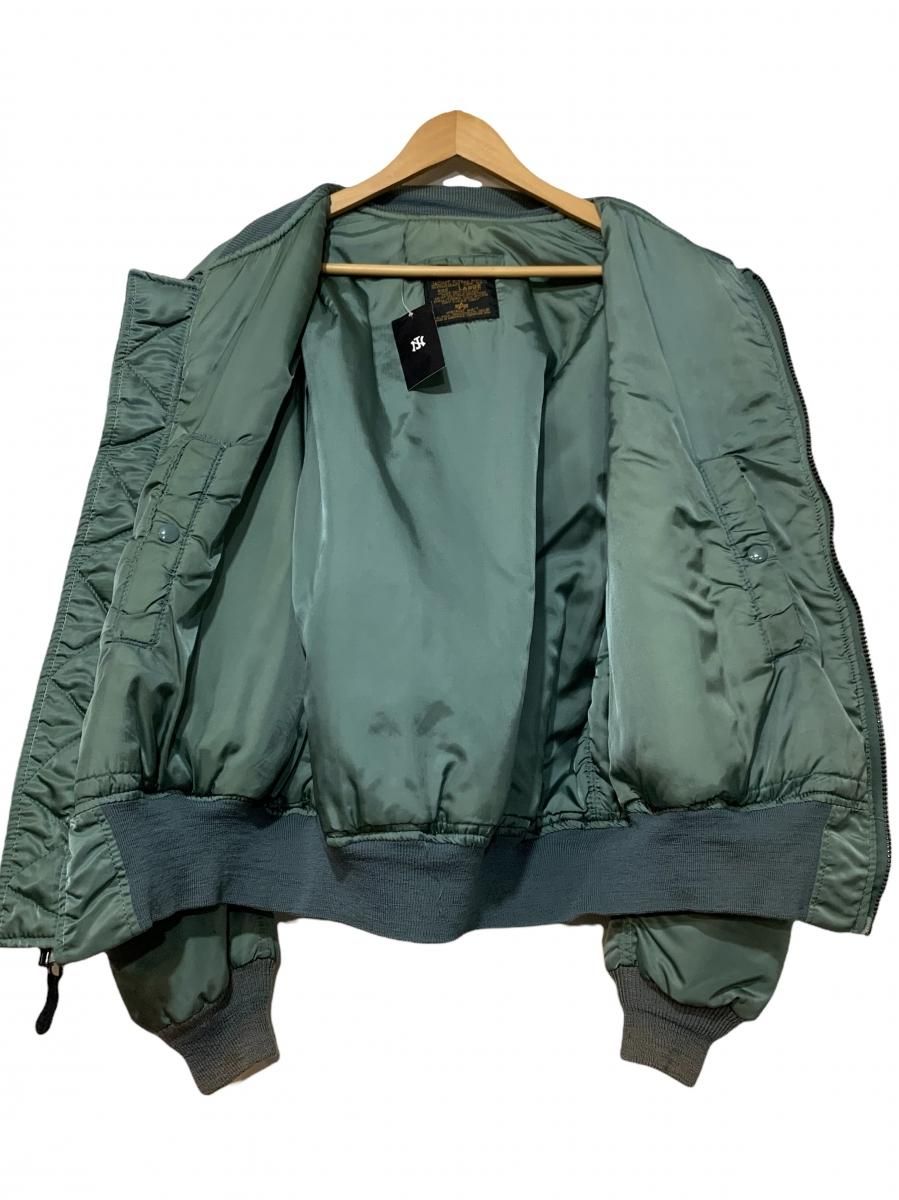USA製 ALPHA MA-1 Flight Jacket 緑 L アルファ MA1 フライト