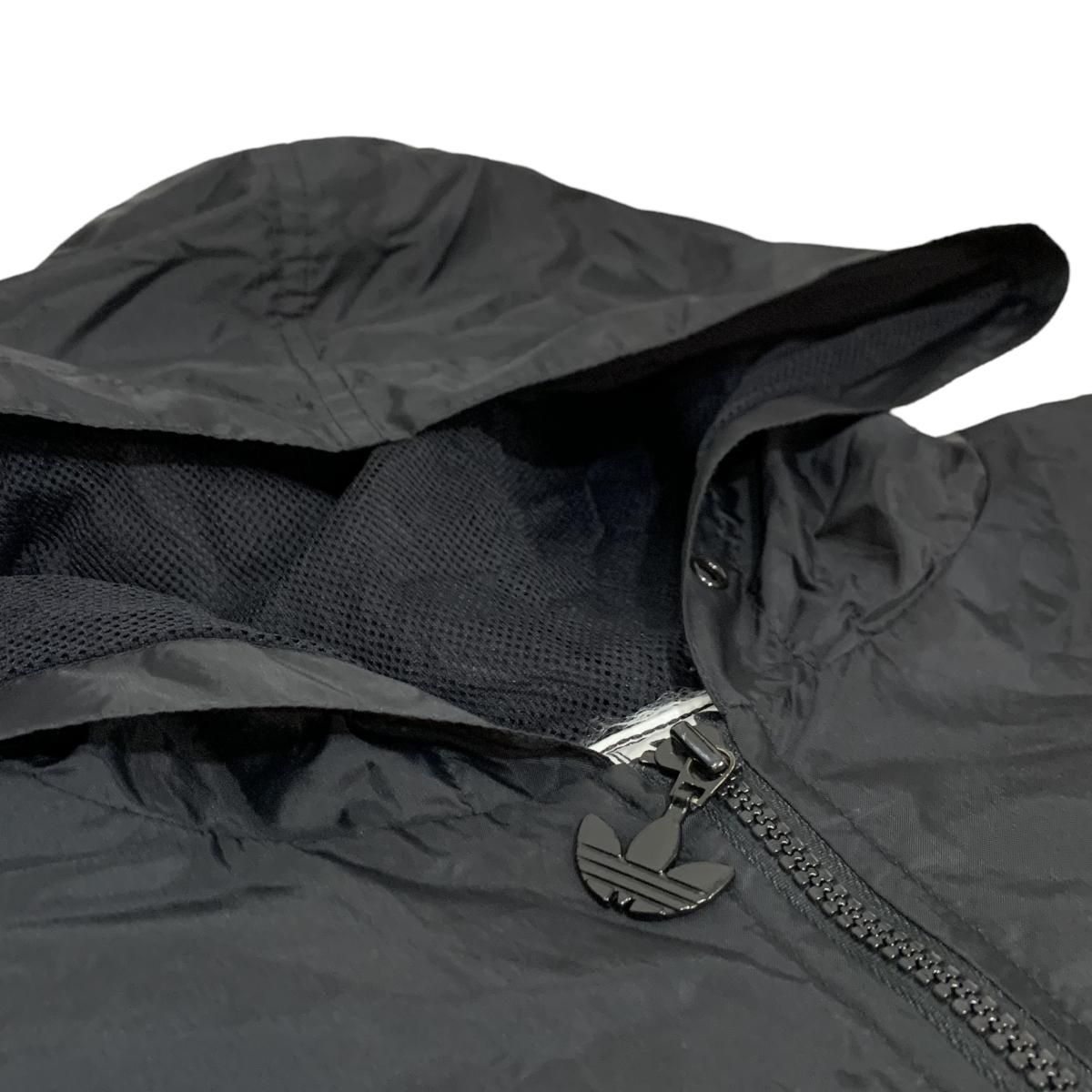 90s adidas Nylon Anorak Parka 黒 M アディダス アノラックパーカー