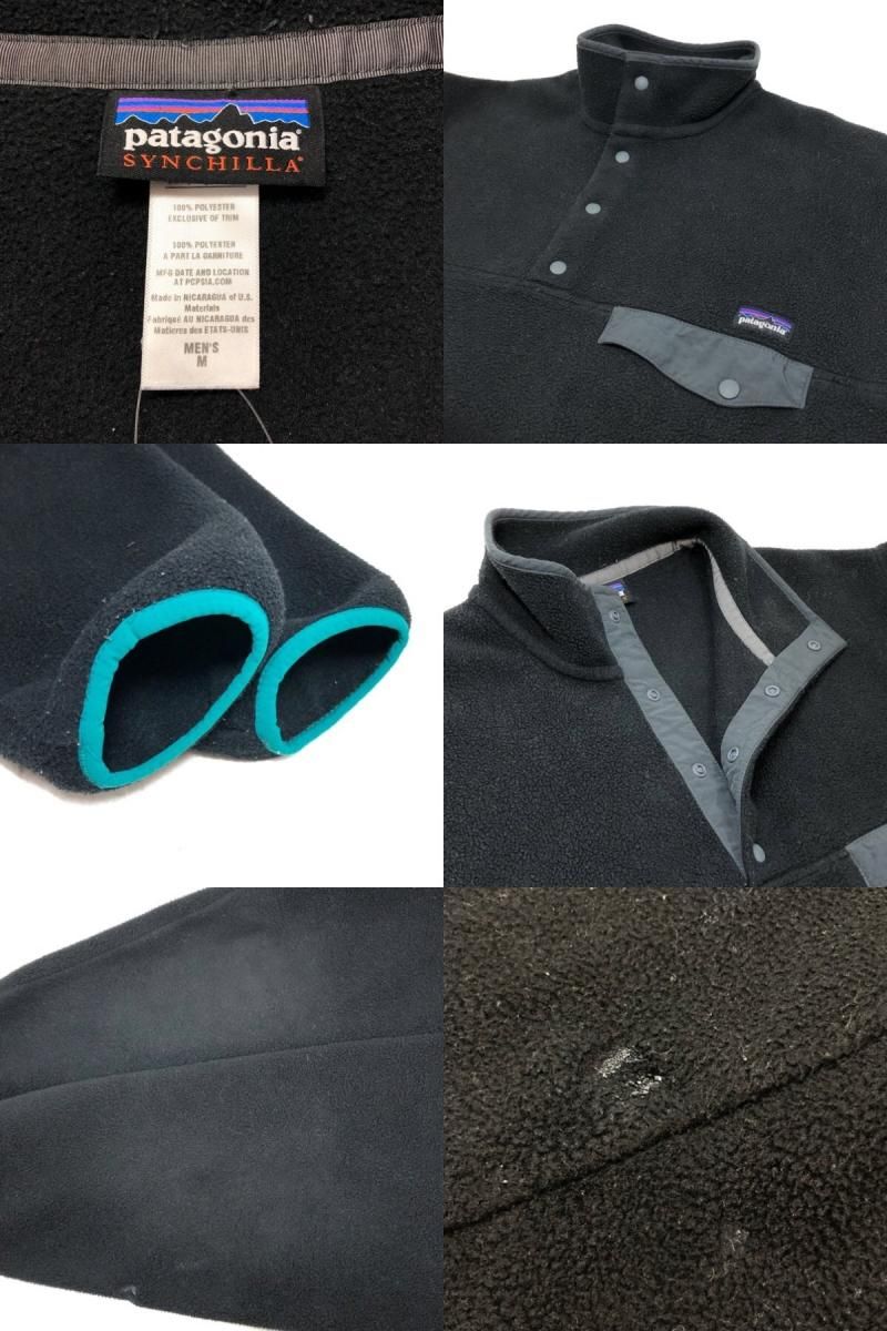 13年製 Patagonia Synchilla Snap-T Pullover 黒 M パタゴニア
