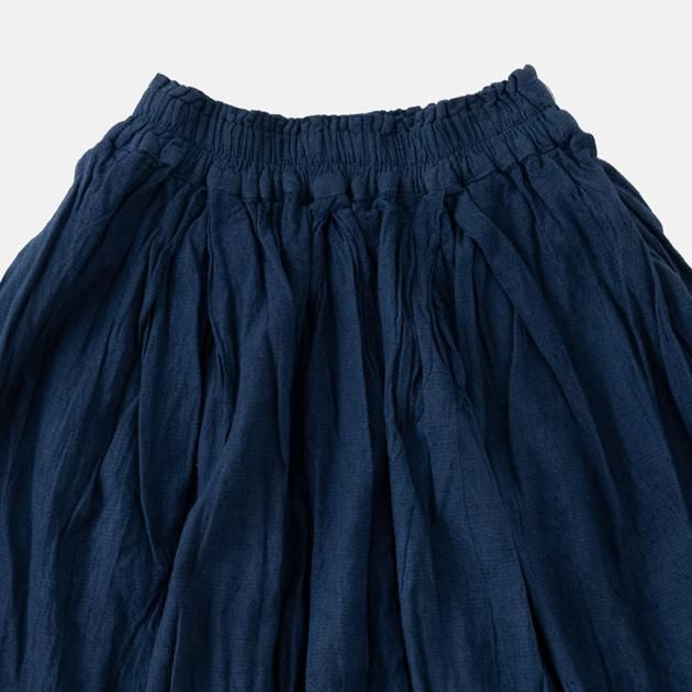 ヂェン先生の日常着｜厚地ロングスカート ネイビー - ファッション