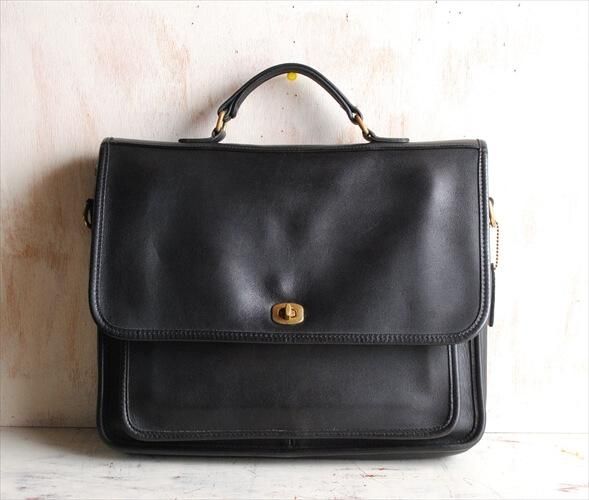 オールドCOACH レザー ブリーフケース ブラック