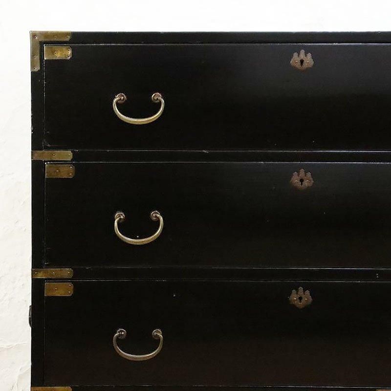 黒三尺和箪笥 大正時代のシンプルな衣装箪笥