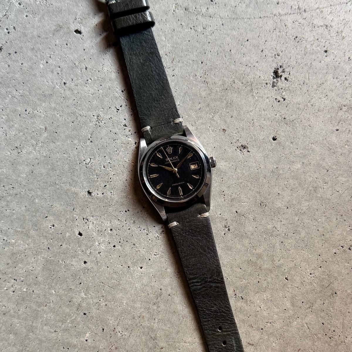 ROLEX OYSTER DATE（ロレックス オイスター デイト） 黒文字盤 赤黒