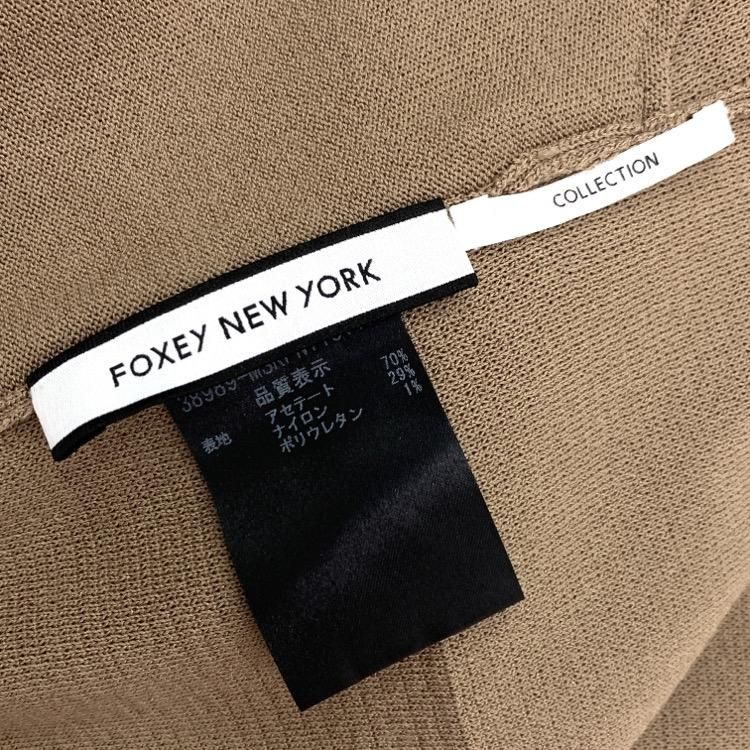 FOXEY ☆フォクシーNYガウチョニットパンツ 40 エスプレッソ