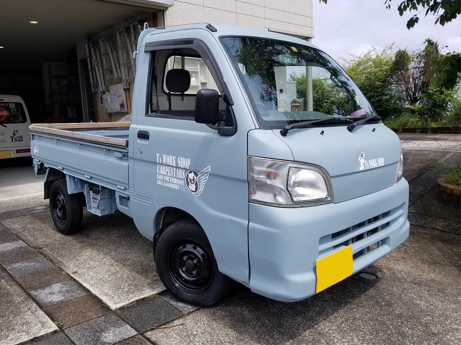 ハイゼットを塗装してキャンプ場で浮かないおしゃれ軽トラにした事例