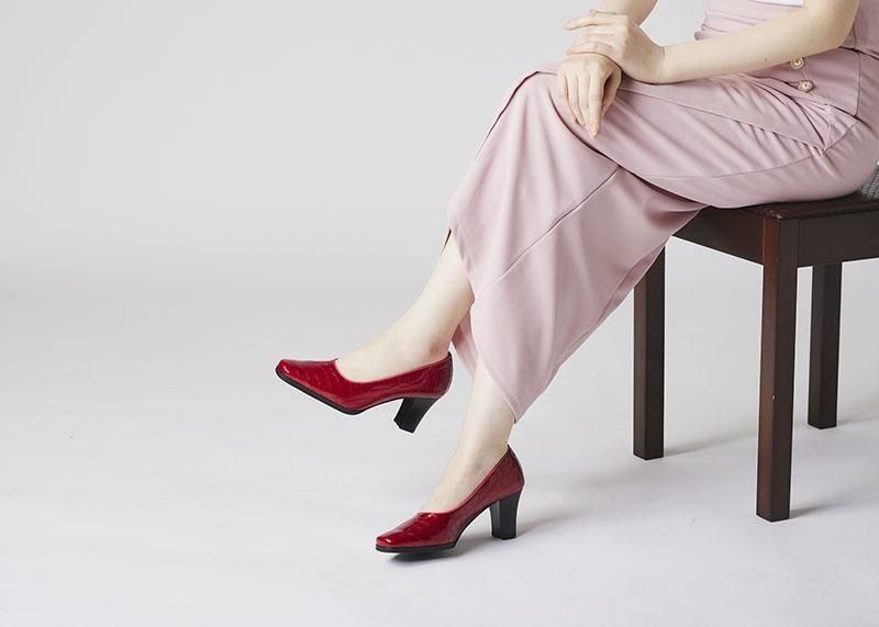 パンプス エレガント 型押しエナメル SLP2696 - 婦人靴のサロンド