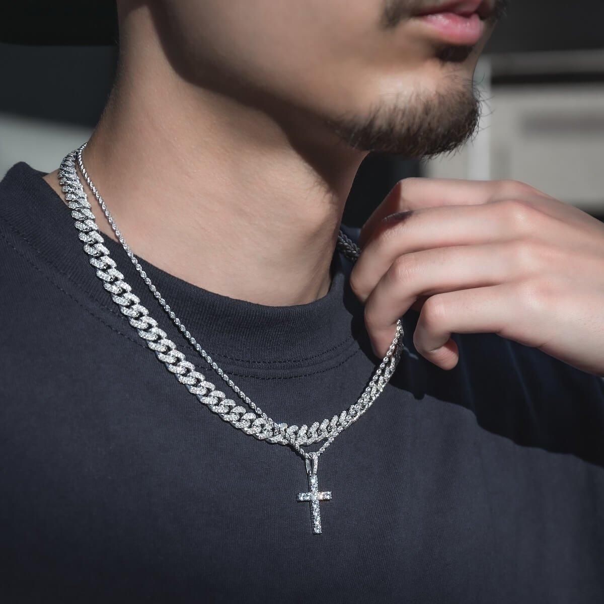 10K ホワイトゴールド ロープネックレス 幅2mm 40cm-60cm UKPH000004