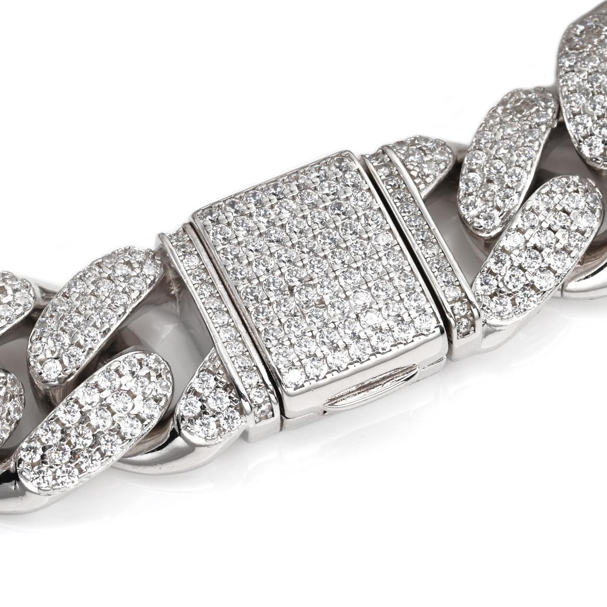 シルバー マイアミブレスレット 幅20mm 21cm-22cm MIA-20MPV