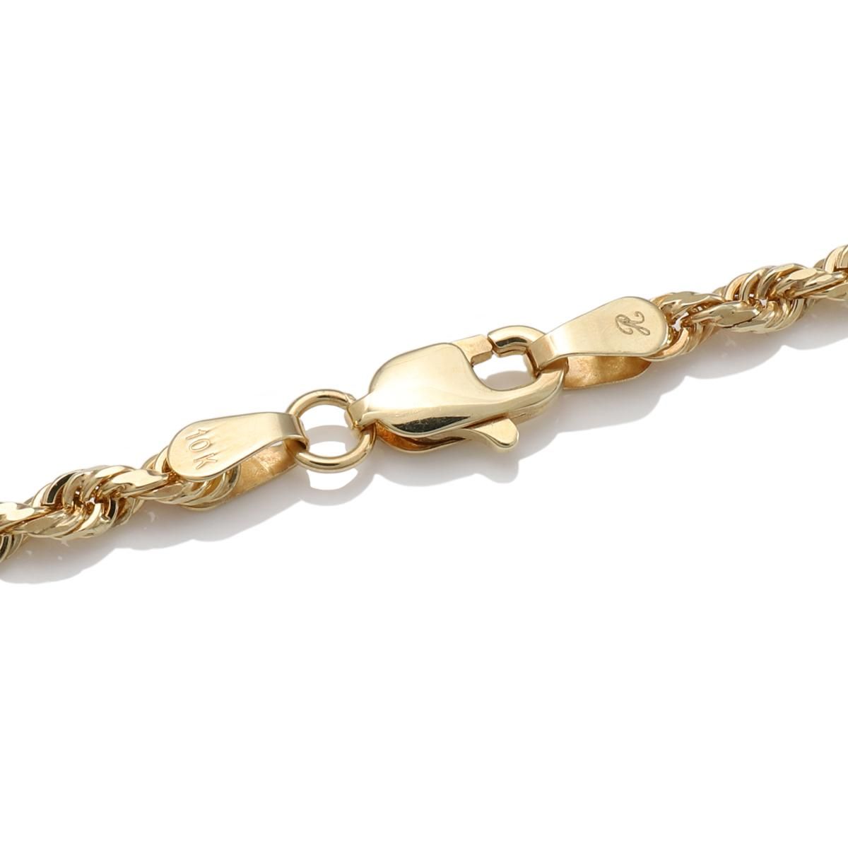 10K イエローゴールド フィガロープネックレス 幅2.8mm 45cm-60cm