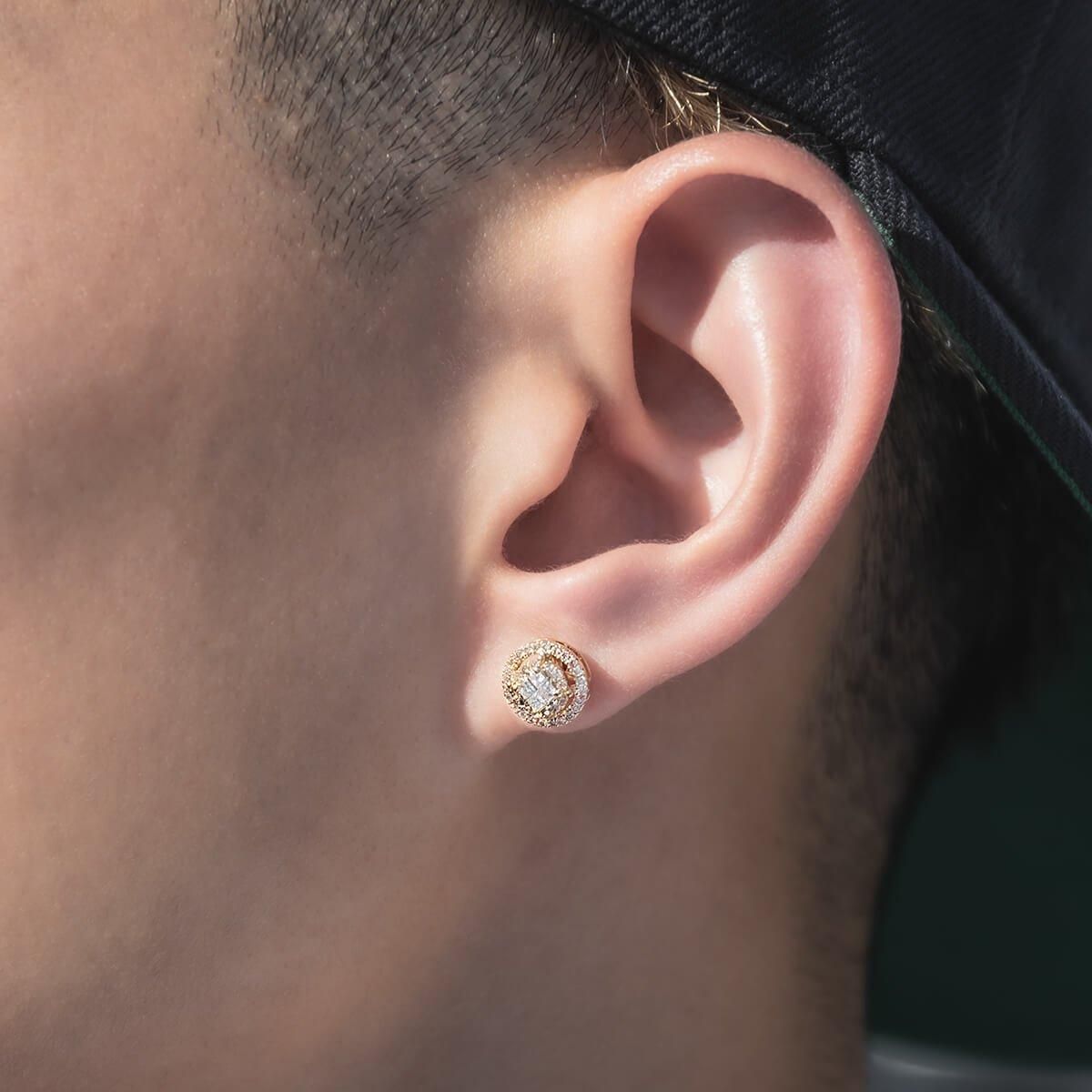 ダイヤモンド 10K イエローゴールド ピアス 8.5mm A0132057