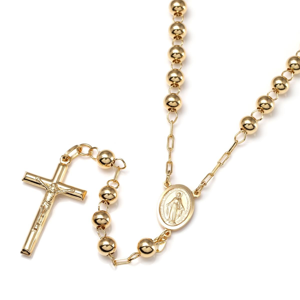 10K イエローゴールド ロザリオネックレス 64cm ASKMP-2406-15