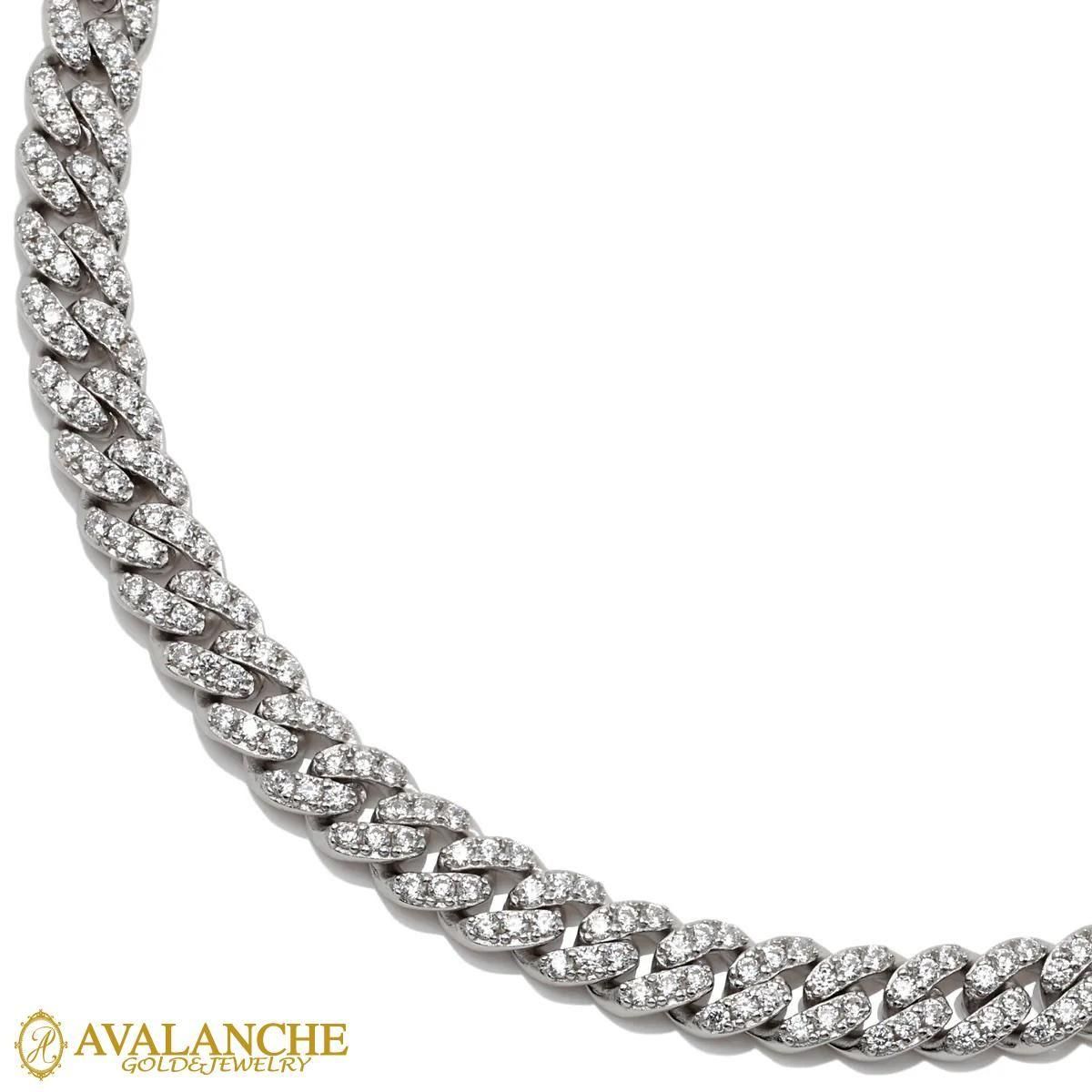 シルバー マイアミネックレス 幅6mm 45cm-55cm AGZC-6 - AVALANCHE