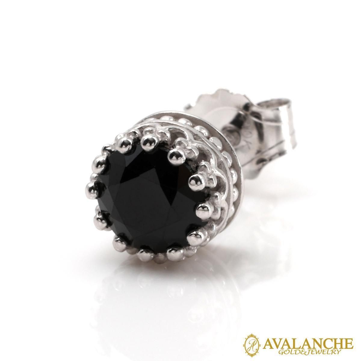 10K ホワイトゴールド ピアス 6mm - AVALANCHE OFFICIAL STORE