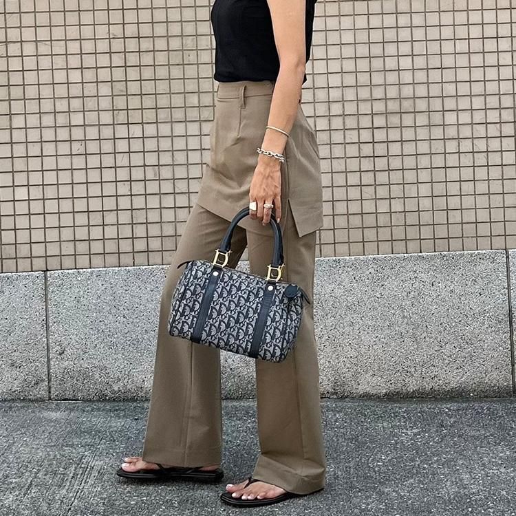 トロッターミニボストンバッグ ネイビー ヴィンテージ|ディオール Dior