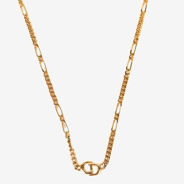 Dior ディオール CDロゴミックスチェーンネックレス ゴールド
