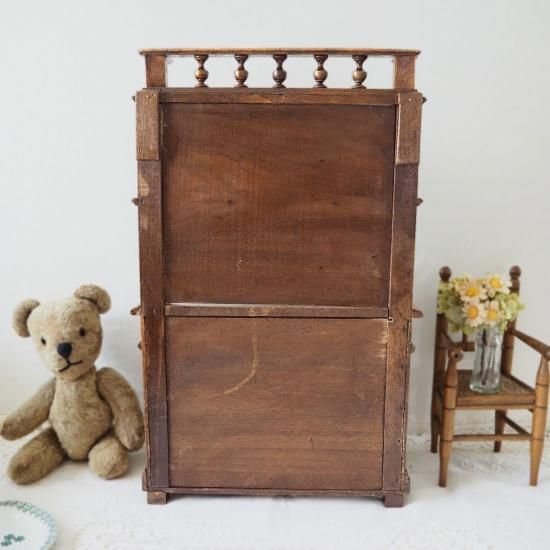アンティーク ドールキャビネット | フランス 木製ドールキャビネット
