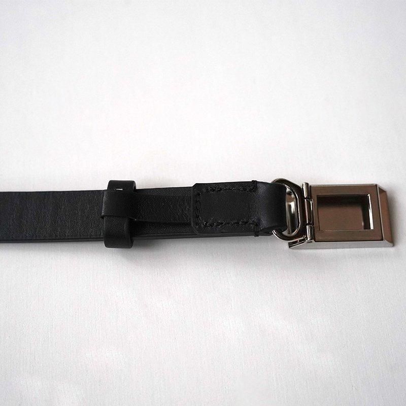 26 S/S】【AURALEE】SLIDE BUCKLE BELT BLACK - THIRTY' THIRTY' STORE