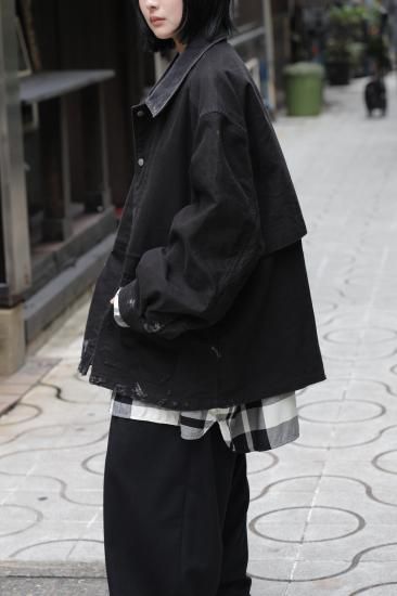 ANCELLM | アンセルム MOLESKIN WORK JACKET(BLACK) / モールスキン