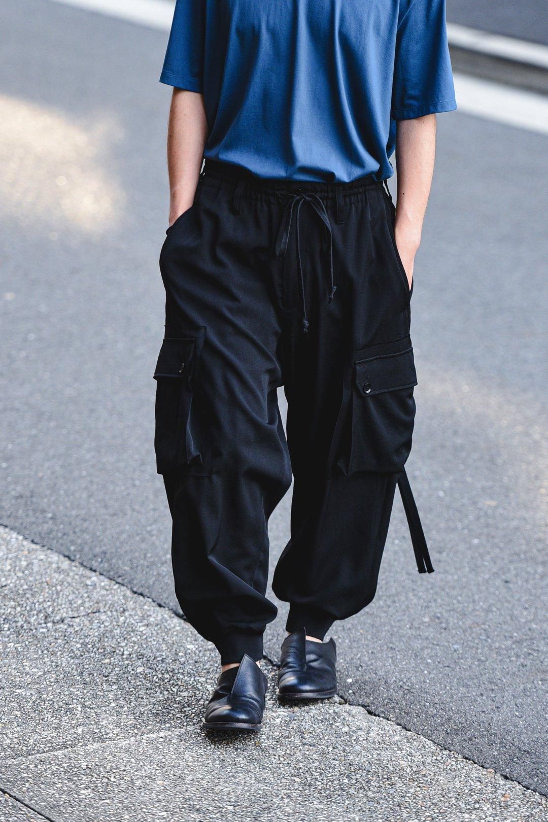 Ground Y ウールギャバジンリブカーゴパンツ - Ka na ta,Yohji