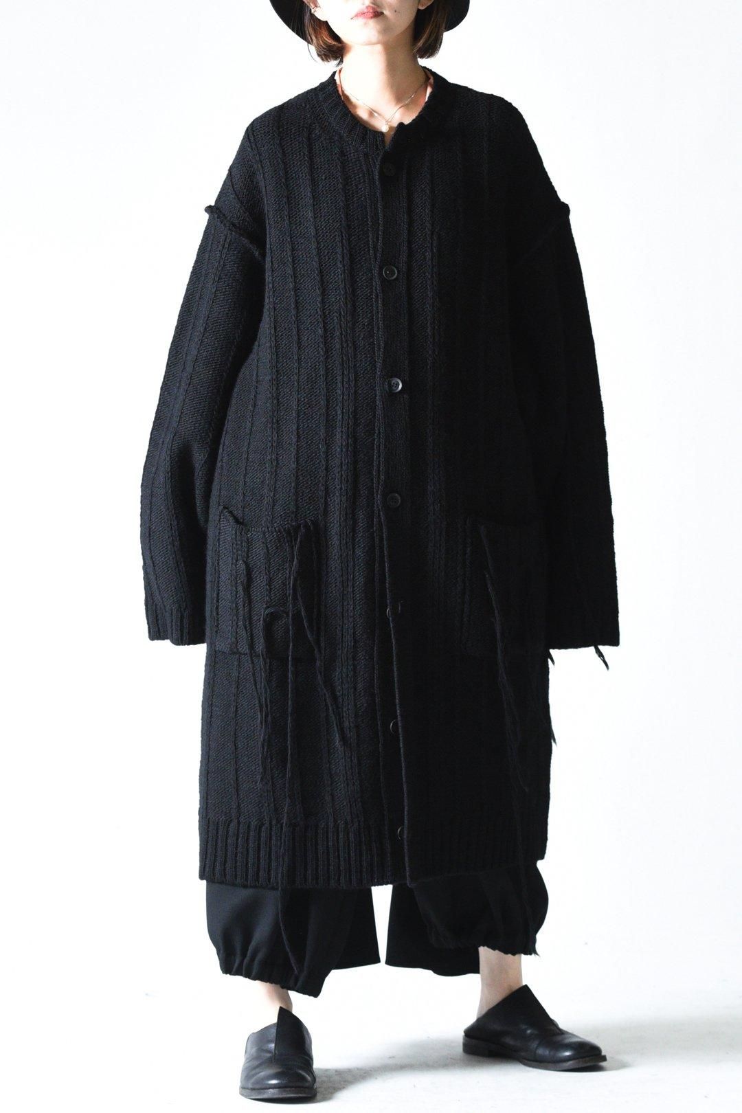 Yohji Yamamoto POUR HOMME 糸ふらしロングニットカーディガン - Ka na