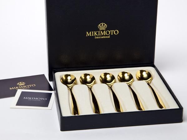 送料無料】MIKIMOTO ミキモトインターナショナル ゴールドスプーン