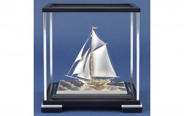 銀製 ヨット4号(1本マスト) ソリッドケース - TAKEHIKO - 武比古