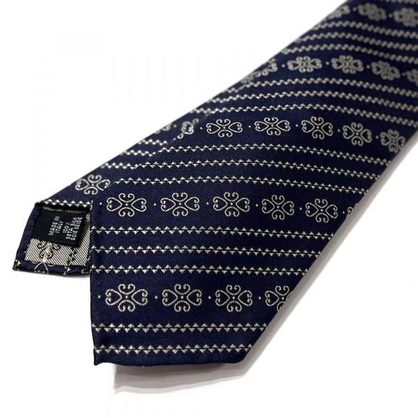 Atto Vannucci ネクタイ | ヴィンテージ柄 ネイビー - Del Fiore