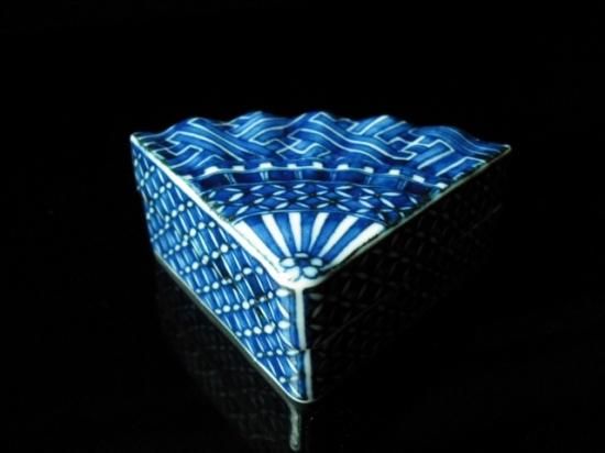 祥瑞 開扇香合 (共箱) 三代 西村徳泉 - 茶道具販売 栗林園