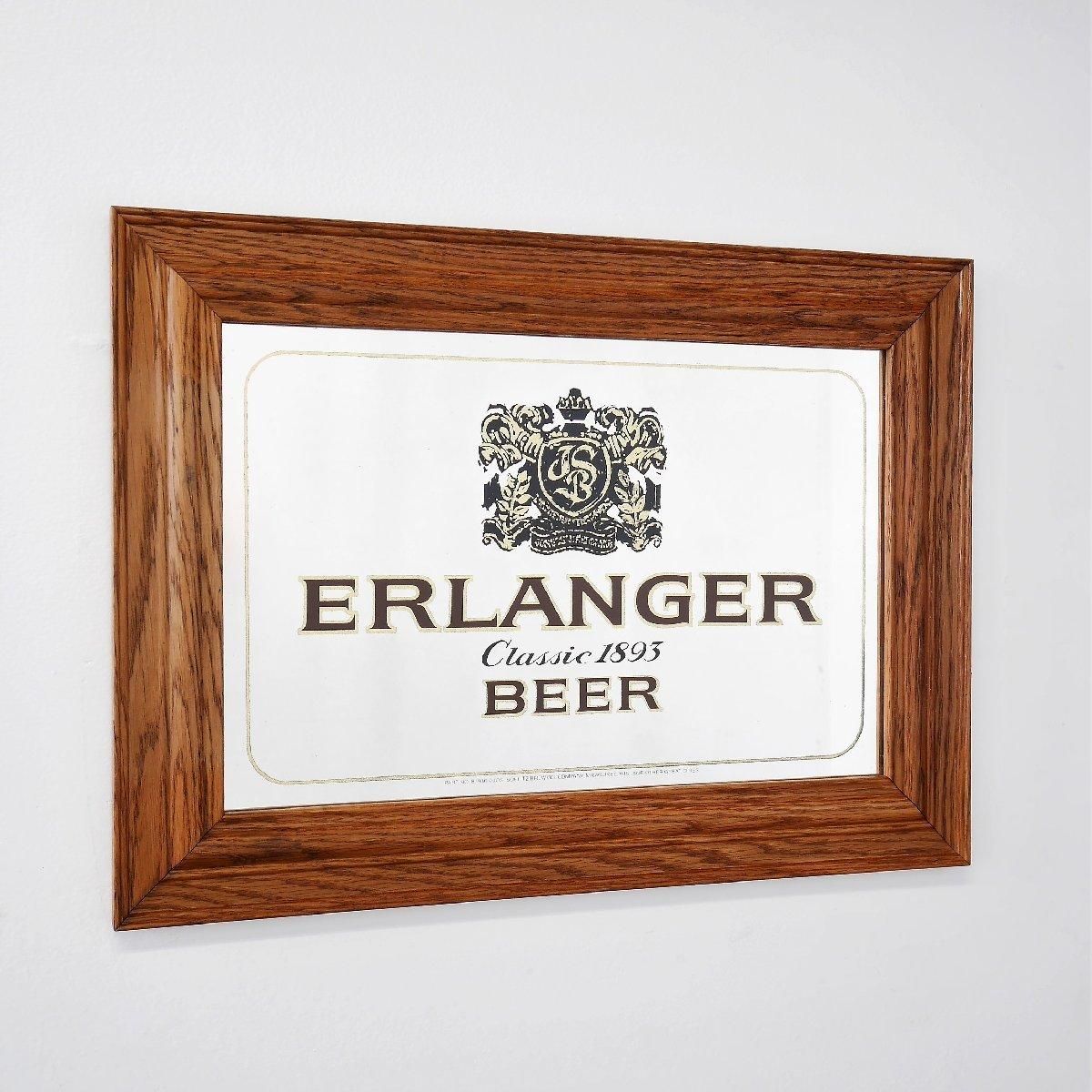 4602 アメリカ ヴィンテージ パブミラー ERLANGER BEER ビール 額装