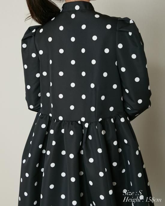 ボウタイミディワンピース(ドット) - seventen