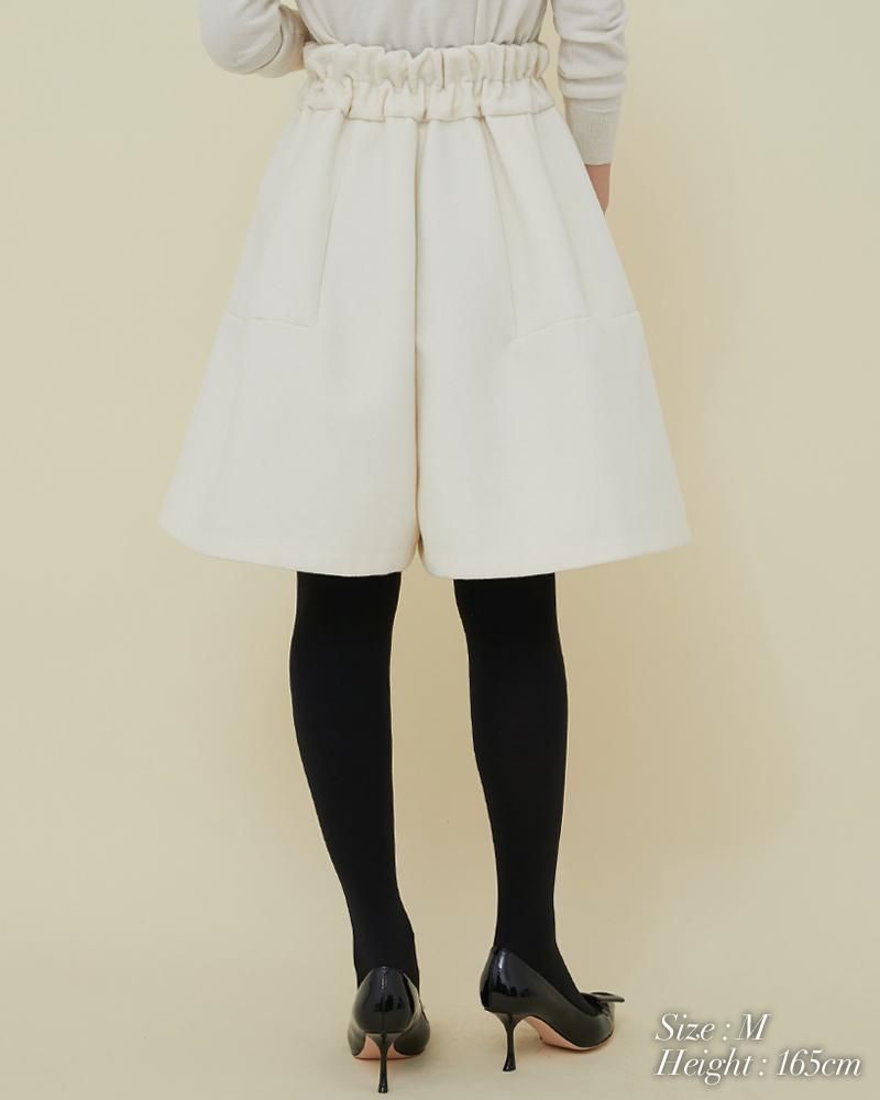 再入荷】ハイウエストフレアキュロット(ブラック) - seventen