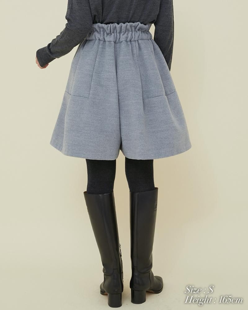 再入荷】ハイウエストフレアキュロット(グレー) - seventen