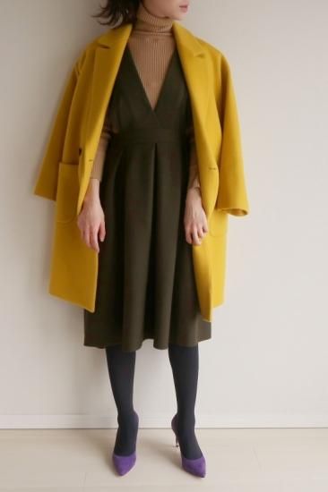 ニットジャンパースカート (カーキ) - seventen