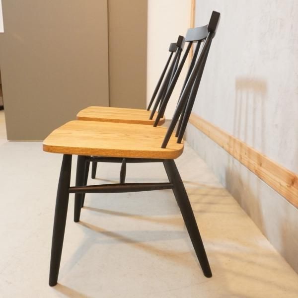 MOMO natural(モモナチュラル)のSB CHAIR BN CB 2脚セット。ブラックの