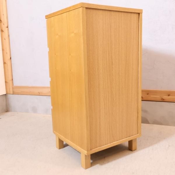 人気の無印良品(MUJI)のタモ材を使用した木製チェスト・4段です